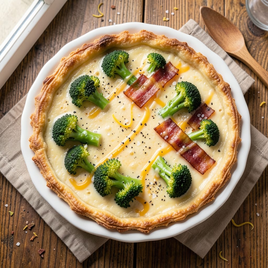 Broccoli Egg Quiche Recipe: Golden Crust With Silky Eggs and Veggie Bites