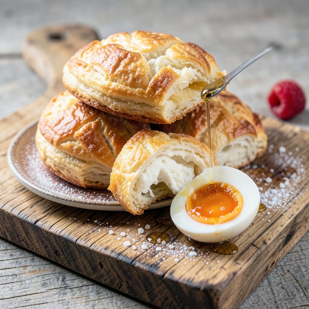 Chinese Egg Biscuit Recipe: Flaky Wonton Layers With Runny Yolk Rivers