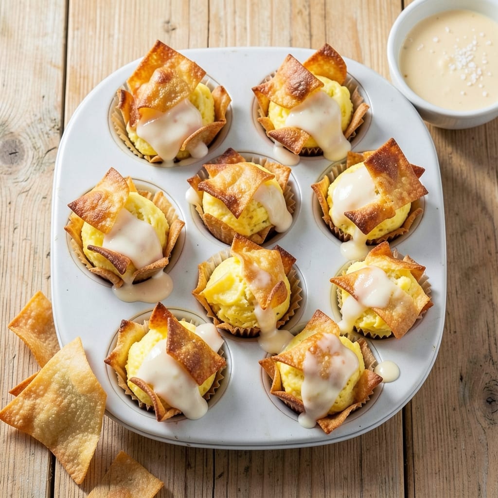 Cupcake Egg Bites Recipe: Mini Breakfast Cakes With Crispy Wonton Crust