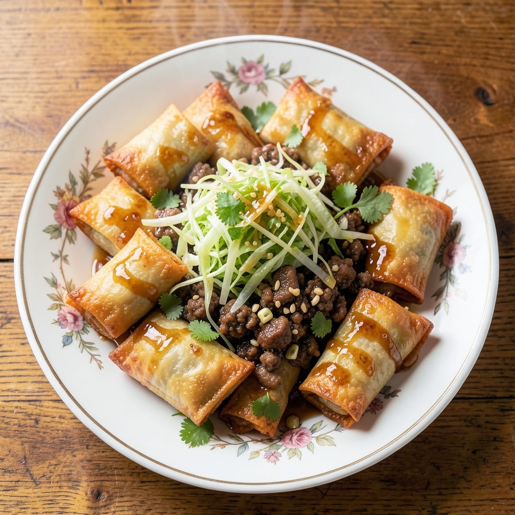 Chinese American Egg Roll Recipe: Wonton-Crusted Breakfast Bites With Soy-Ginger Crunch