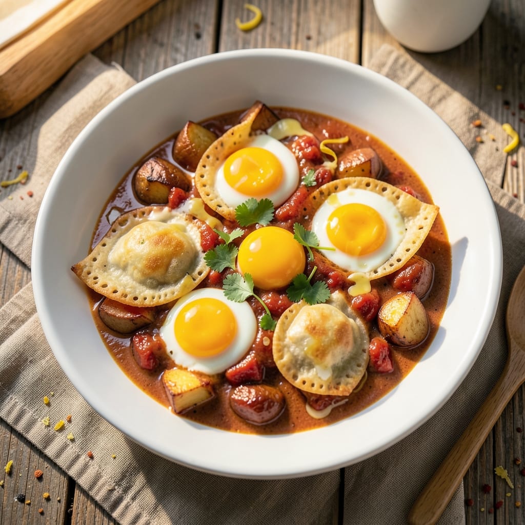 Butter Egg Curry Recipe: Crispy Wonton Cups With Spiced Yolk Rivers
