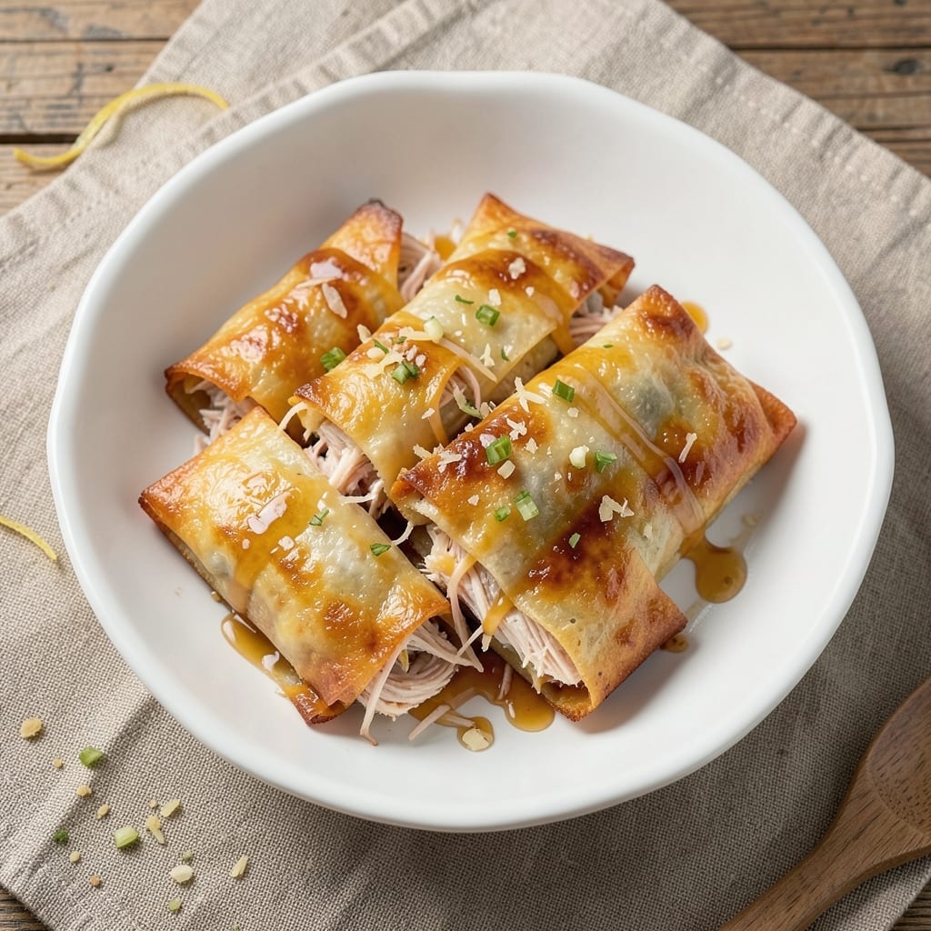 Chicken, Cheese, and Egg Roll Recipe: Crispy Wonton Cups With Melty Centers