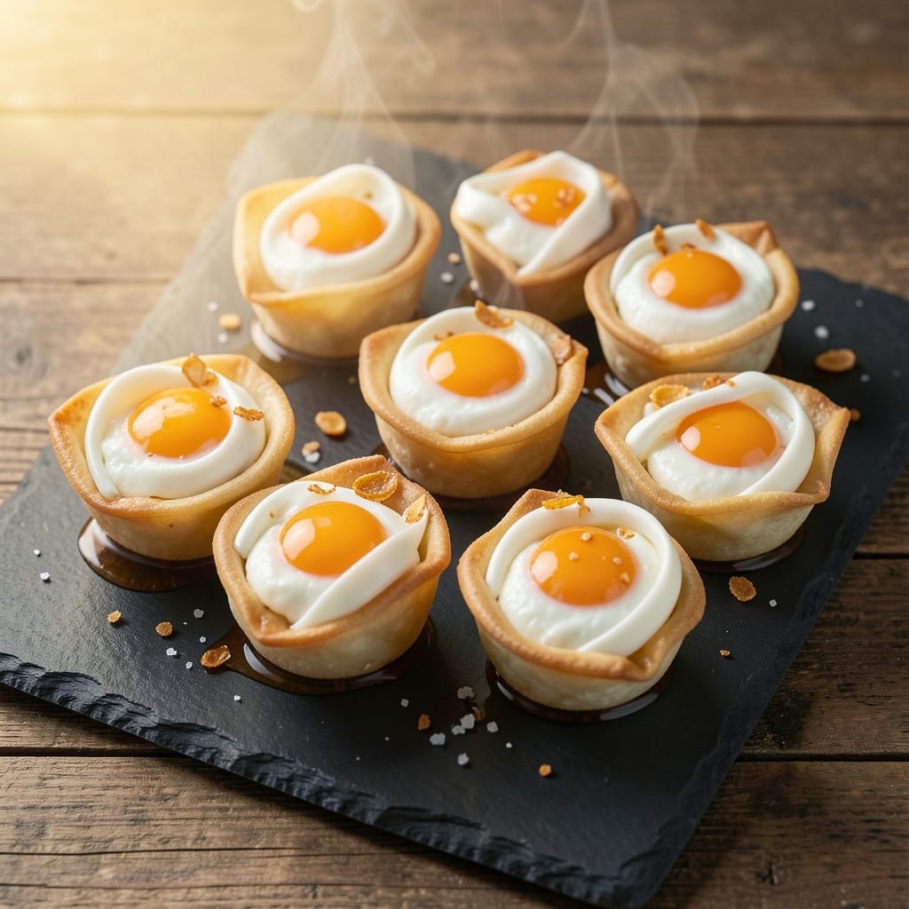 Cloud Egg Nest Recipe: Crispy Wonton Cups With Golden Yolk Rivers