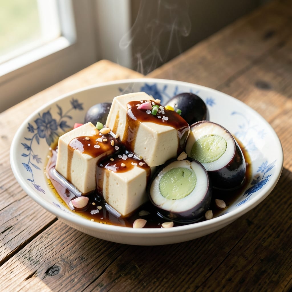 Cold Tofu Century Egg Recipe: Umami-Packed Bites with Silky Texture