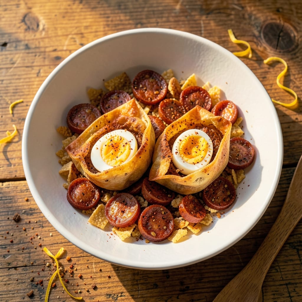 Chorizo Scotch Eggs Recipe: Smoky Chorizo Stuffed With Crispy Wonton Crust