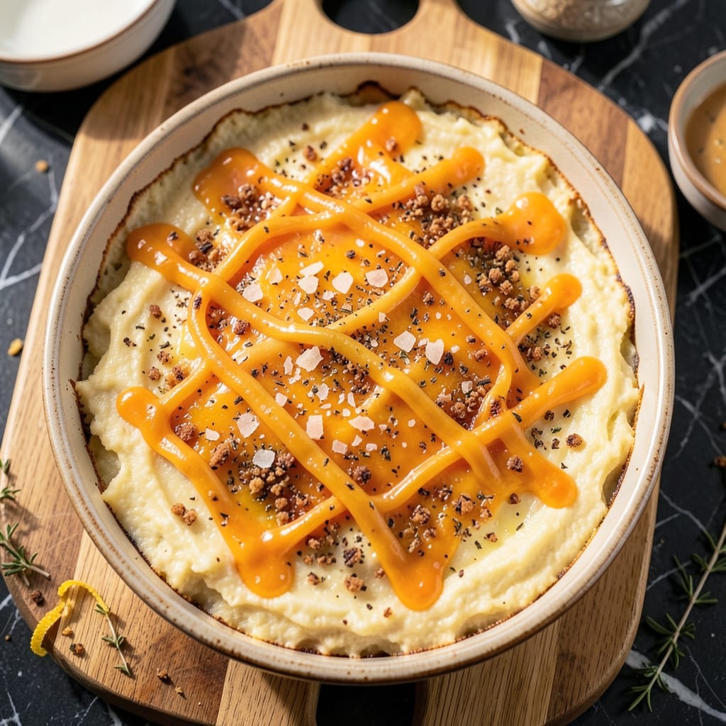 Cheesy Breakfast Egg and Polenta Casserole Recipe: Crispy Top, Melty Cheese Rivers