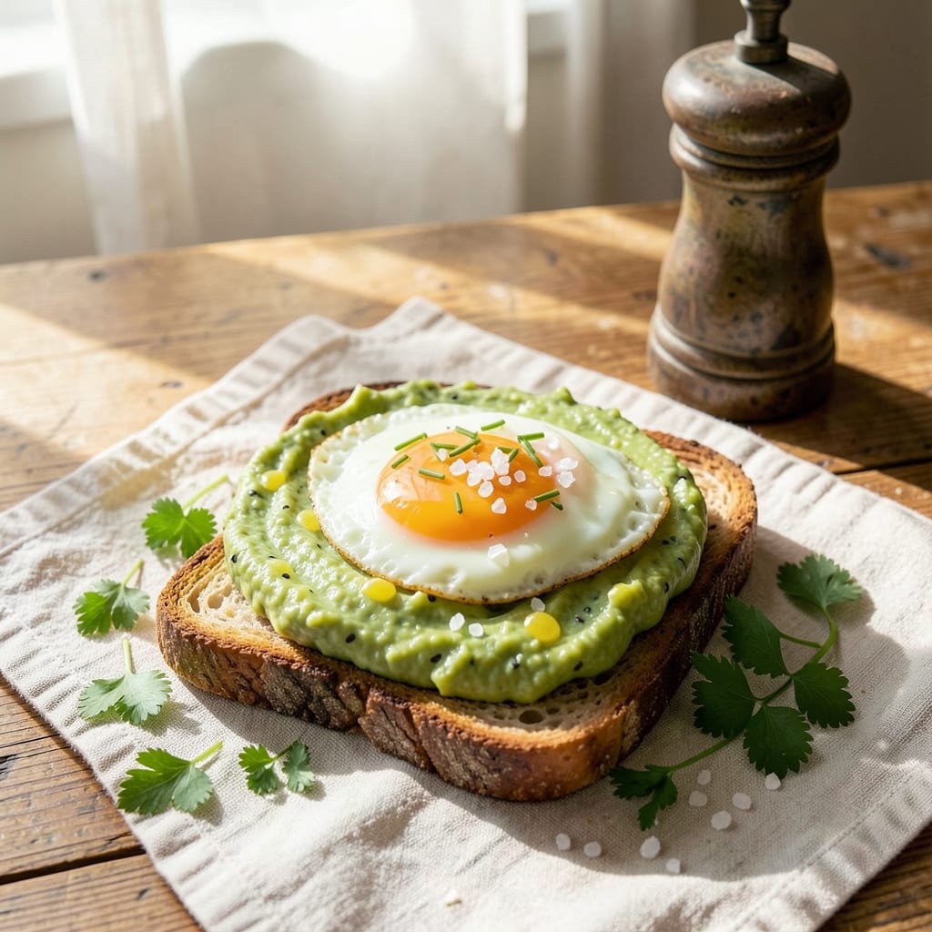 Avocado Egg Toast Breakfast Recipe: Crispy Bread, Silky Avocado, and Runny Yolk Magic