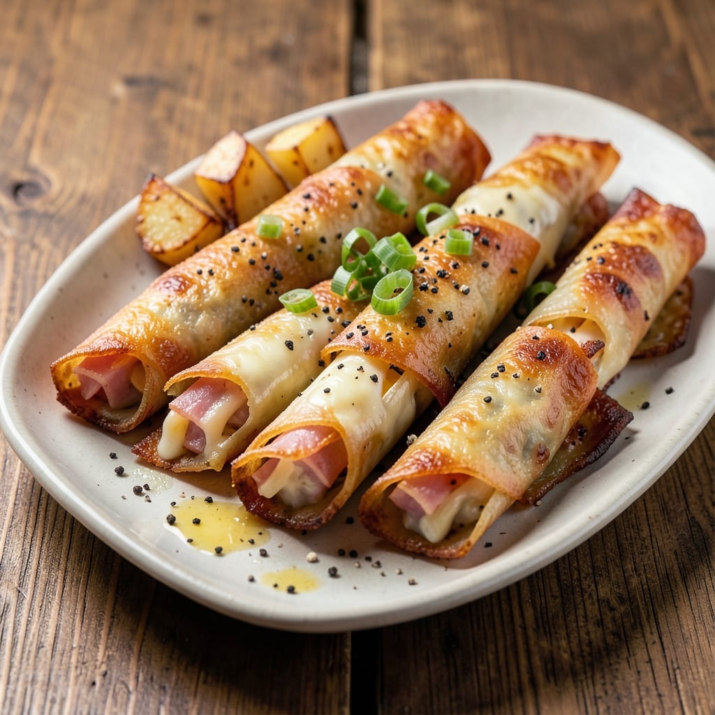 Cuban Egg Rolls Recipe: Crispy Wonton Shells Stuffed with Spiced Ham and Cheese