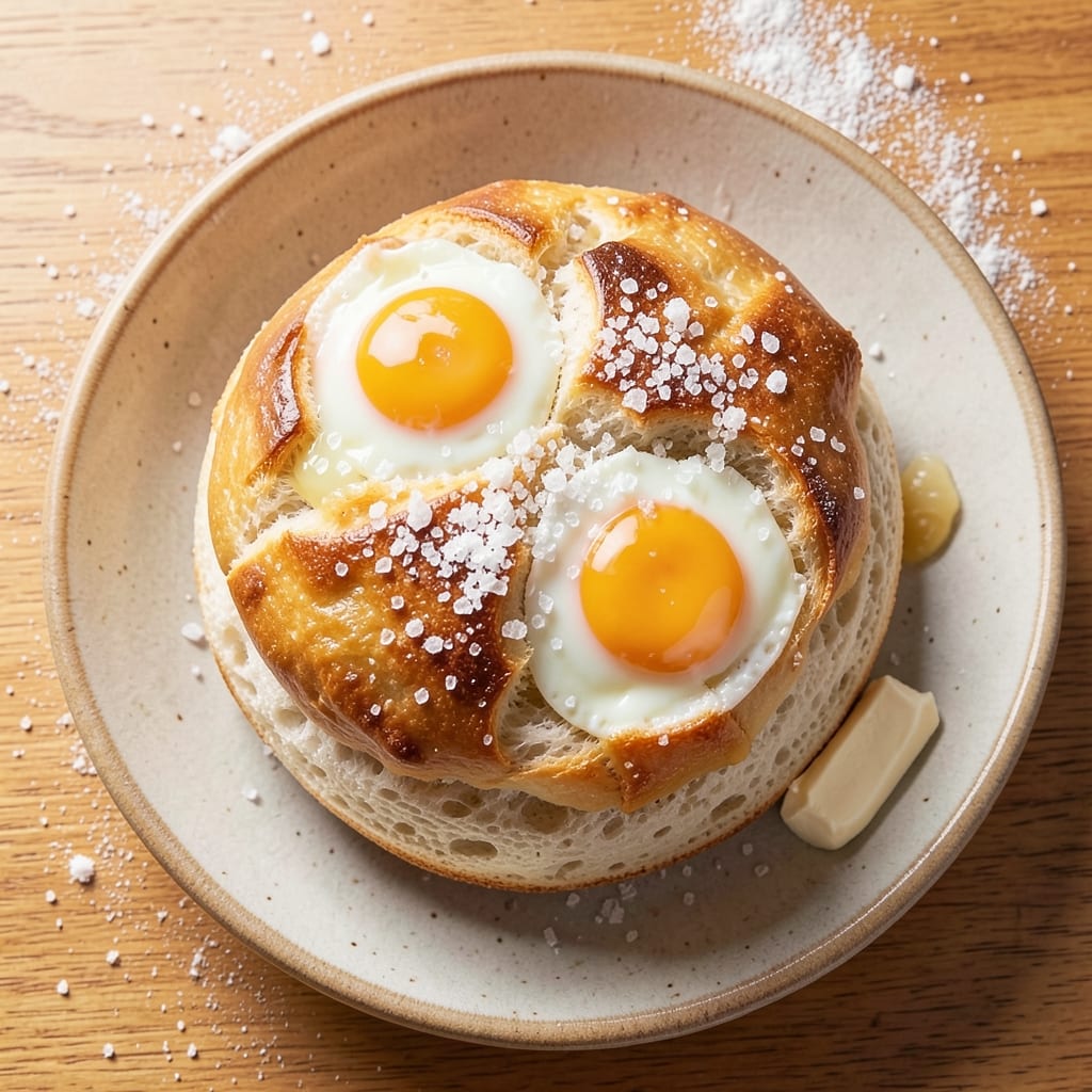 Bread Egg and Sugar Recipe: Flaky Layers With Runny Yolk Magic