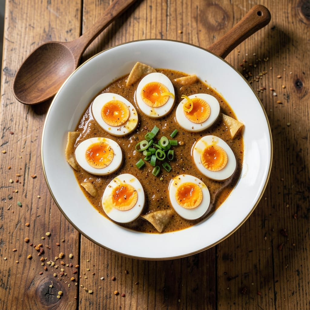 Cut Egg Curry Recipe: Crispy Wonton Cups With Runny Yolk Rivers