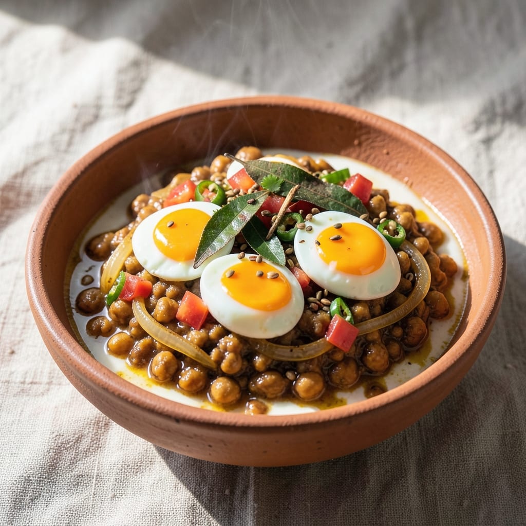 Chana Dal with Egg Recipe: Spiced Lentils and Silky Eggs in One Pan