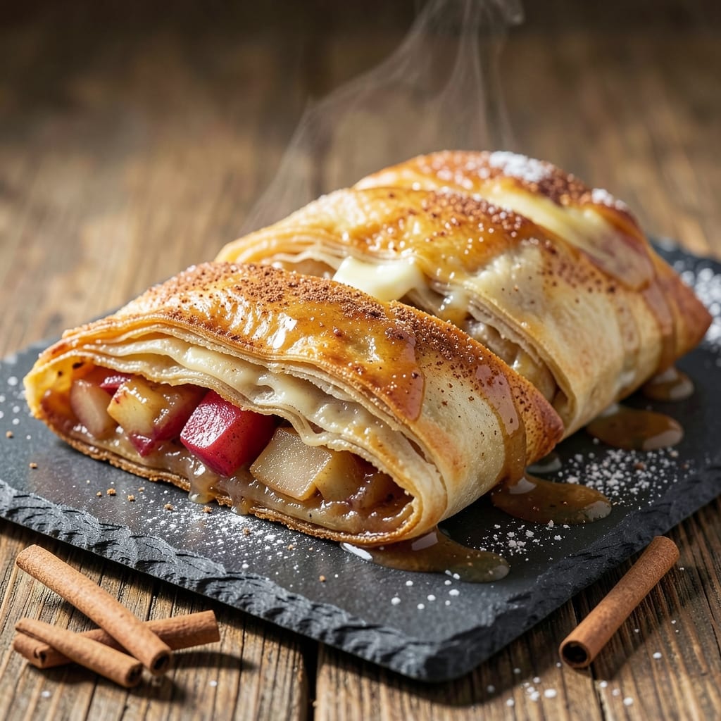 Baked Apple Pie Egg Rolls Recipe: Sweet-Tart Crunch With Runny Yolk Rivers