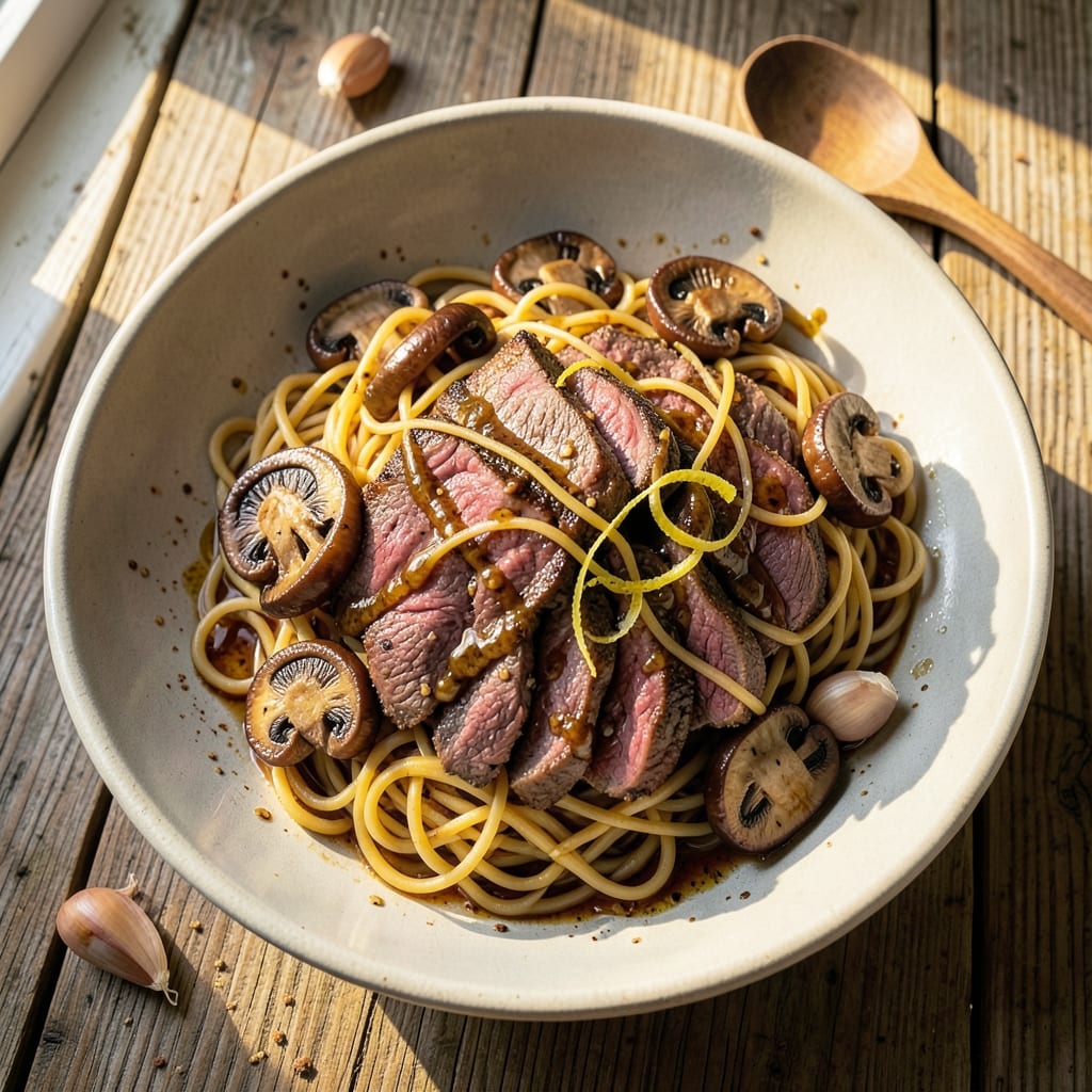 Beef Mushroom Egg Noodles Recipe: Savory Wok-Fried Noodles With Umami Depth
