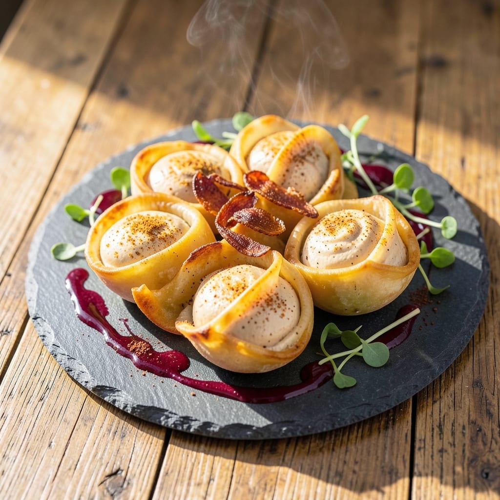 Dairy-Free Easter Egg Recipe: Crispy Wonton Cups With Silky Tofu Centers