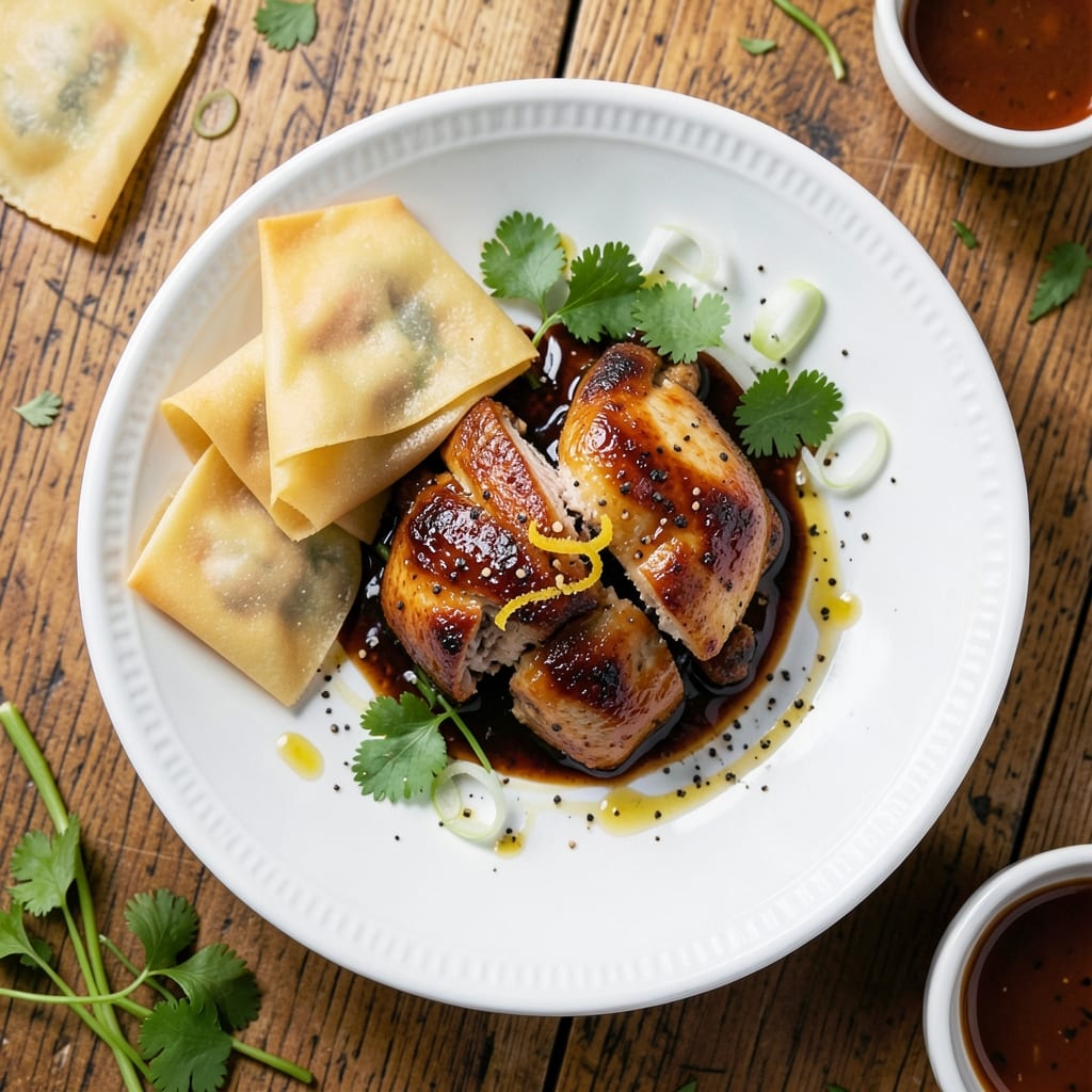 Deconstructed Chicken Egg Roll Recipe: Crispy Wonton Cups with Smoky Soy-Kissed Filling