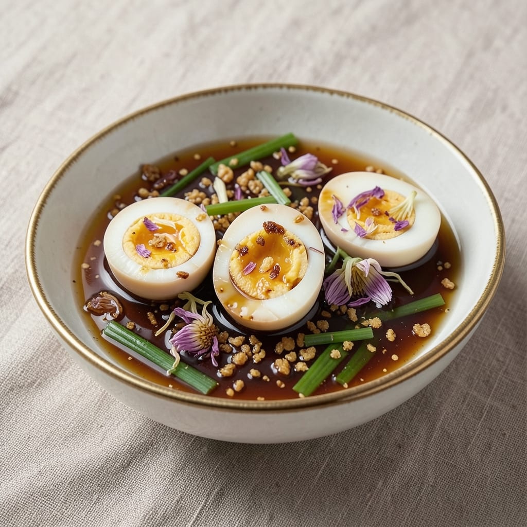Chinese Herbal Tea Egg Recipe: Silky Scrambled Centers in Fragrant Broth