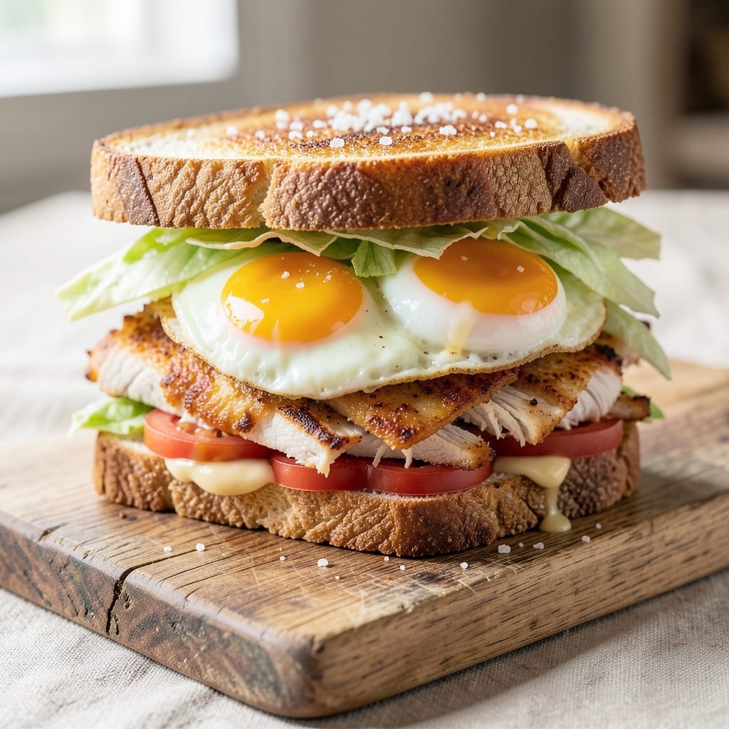 Chicken and Egg Club Sandwich Recipe: Triple-Layered Crunch and Creamy Mayonnaise