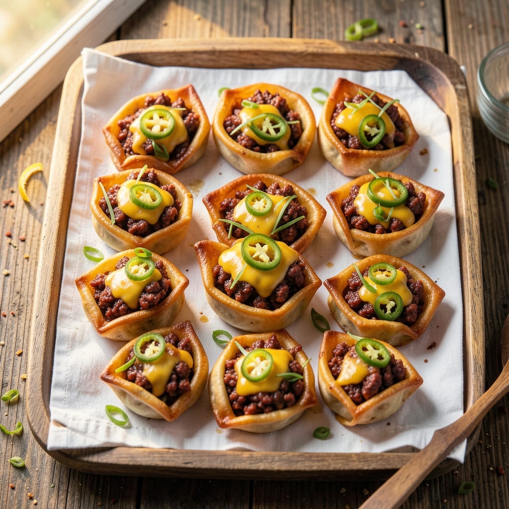 Chili's Southwestern Egg Rolls Copycat Recipe: Crispy Wonton Cups With Spicy Chorizo Hearts