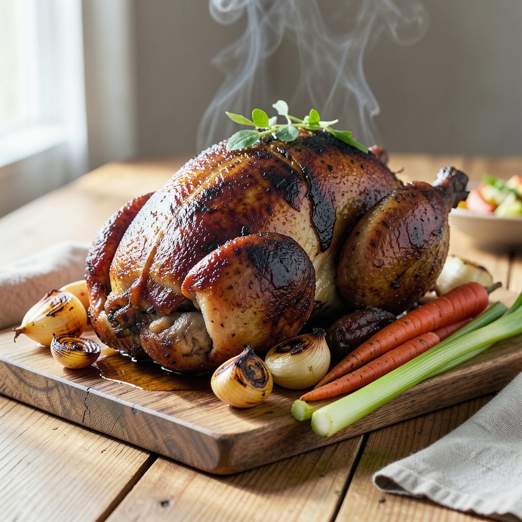 Big Green Egg Smoked Whole Chicken Recipe: Smoky Bark and Juicy Perfection