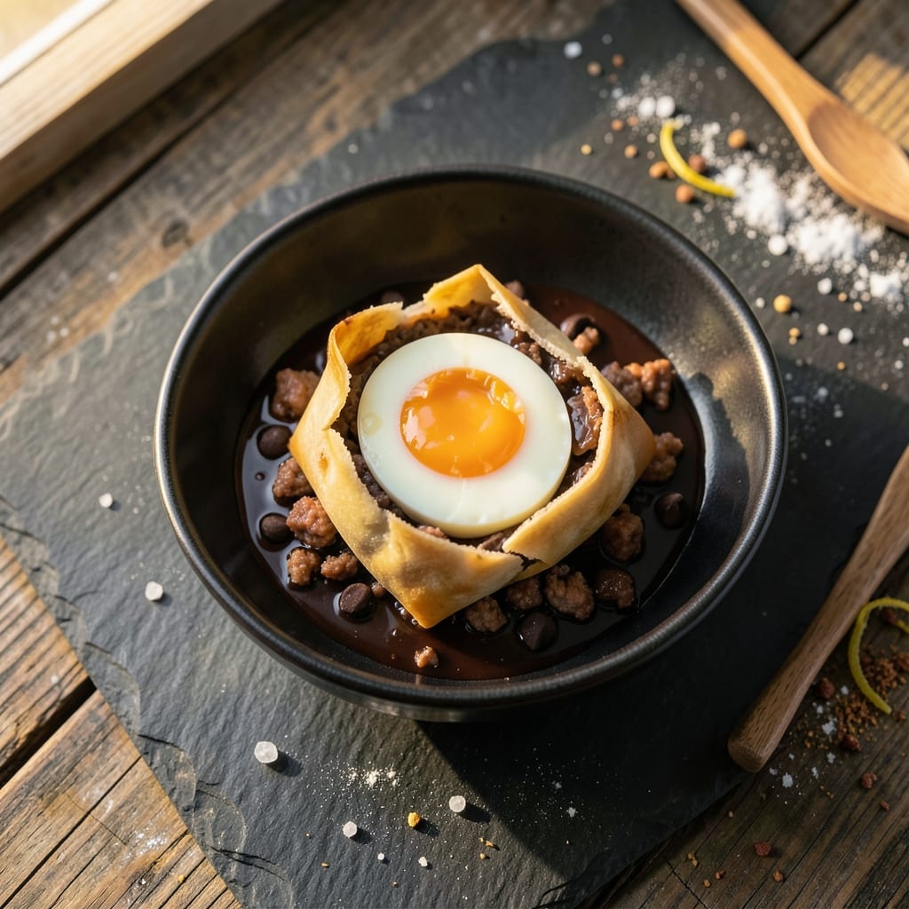 Chocolate Scotch Egg Recipe: Crispy Wonton Crust with Melty Chocolate Hearts