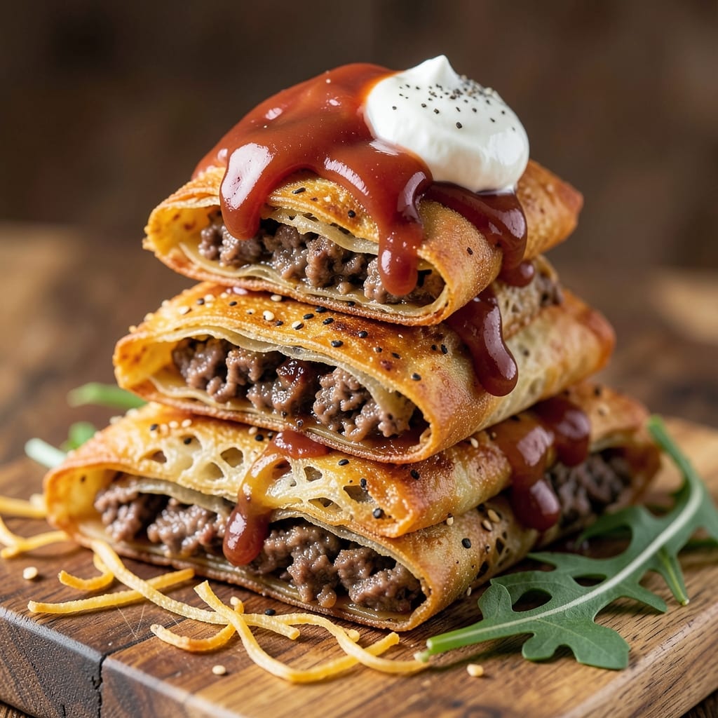 Cheeseburger Egg Rolls (Cheesecake Factory Recipe): Crispy Wonton Cups With Juicy Beef and Melty Cheese