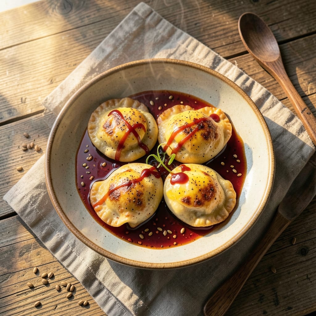 Chilli Egg Puff Recipe: Spicy Wonton Cups With Runny Yolk Rivers