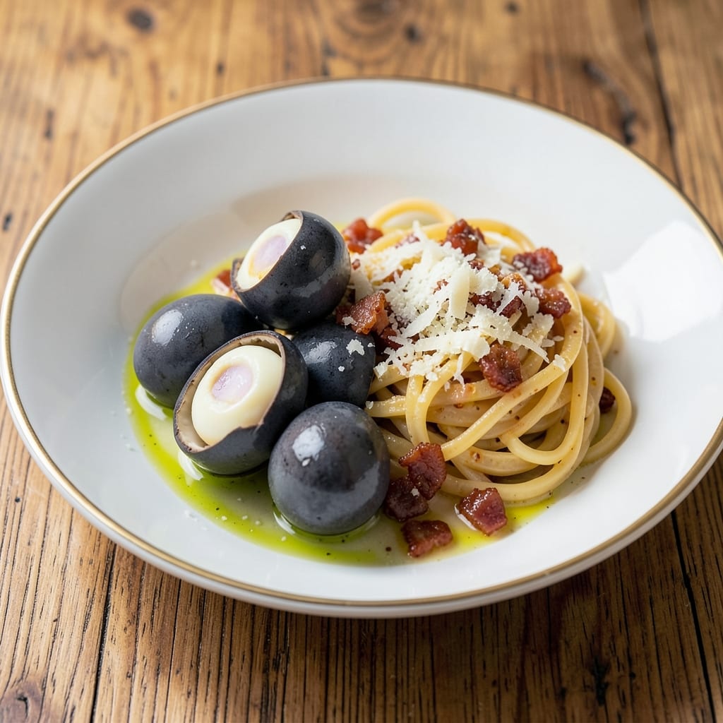 Century Egg Carbonara Recipe: Umami Bomb With Silky Egg Ribbons