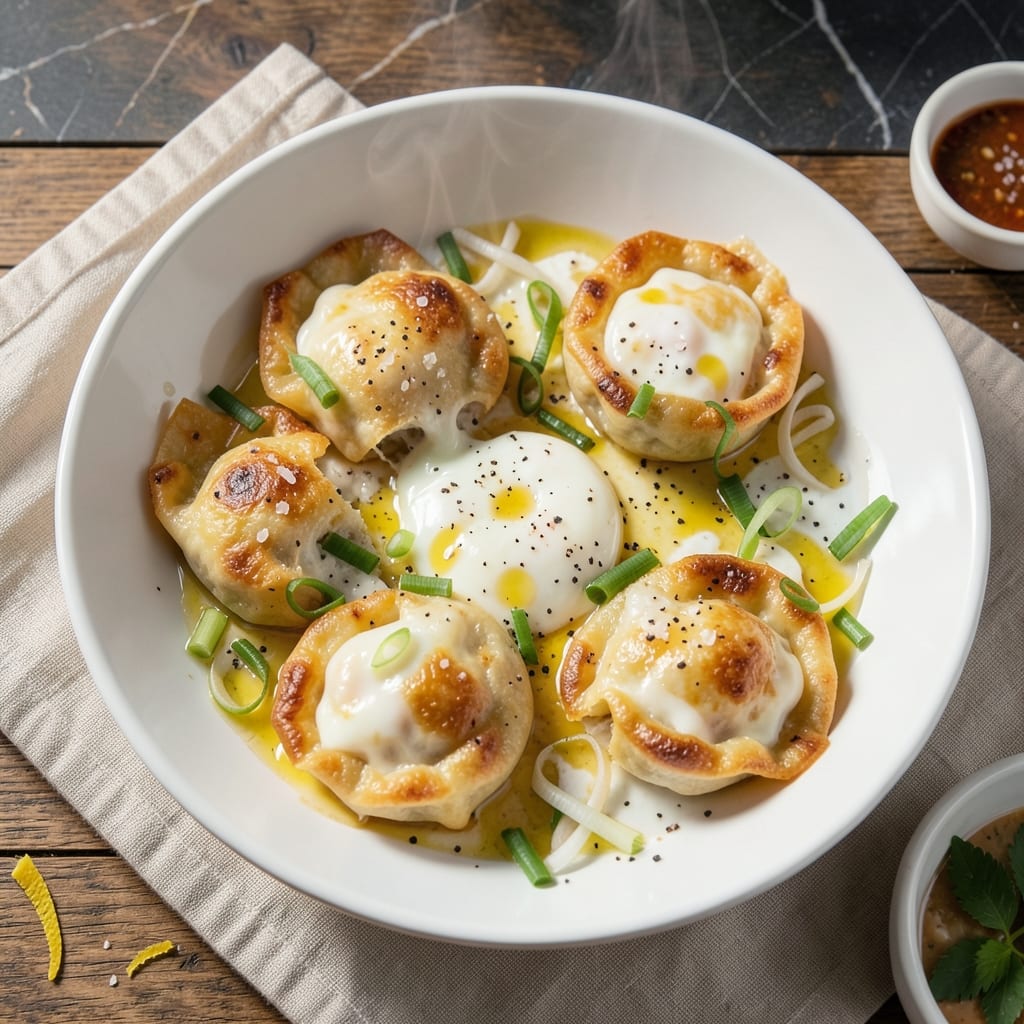 Broken Egg Roll Recipe: Crispy Wonton Cups With Gooey Scrambled Hearts