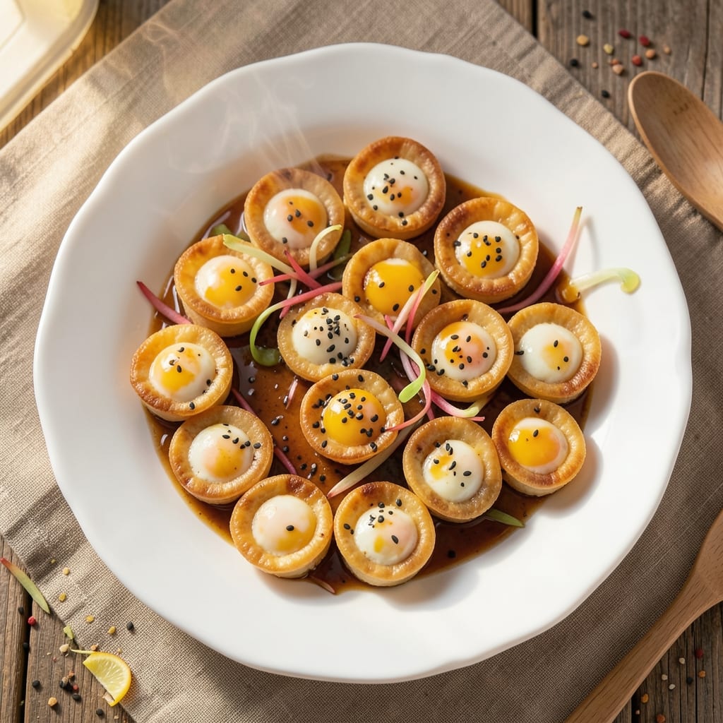 Delivered Eggs Recipe: Crispy Wonton Cups With Runny Yolk Rivers