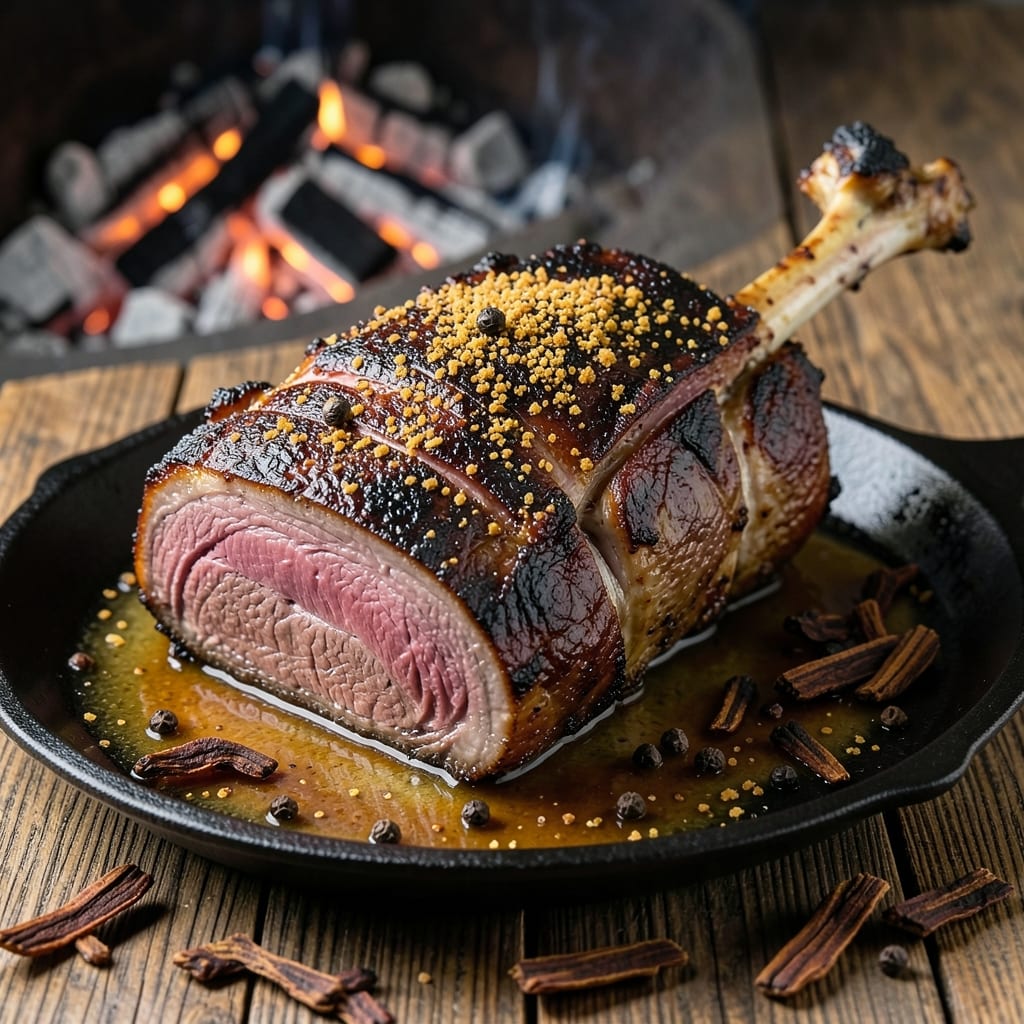 Bone-In Ribeye Roast Big Green Egg Recipe: Cast-Iron Smoked Steakhouse Breakfast