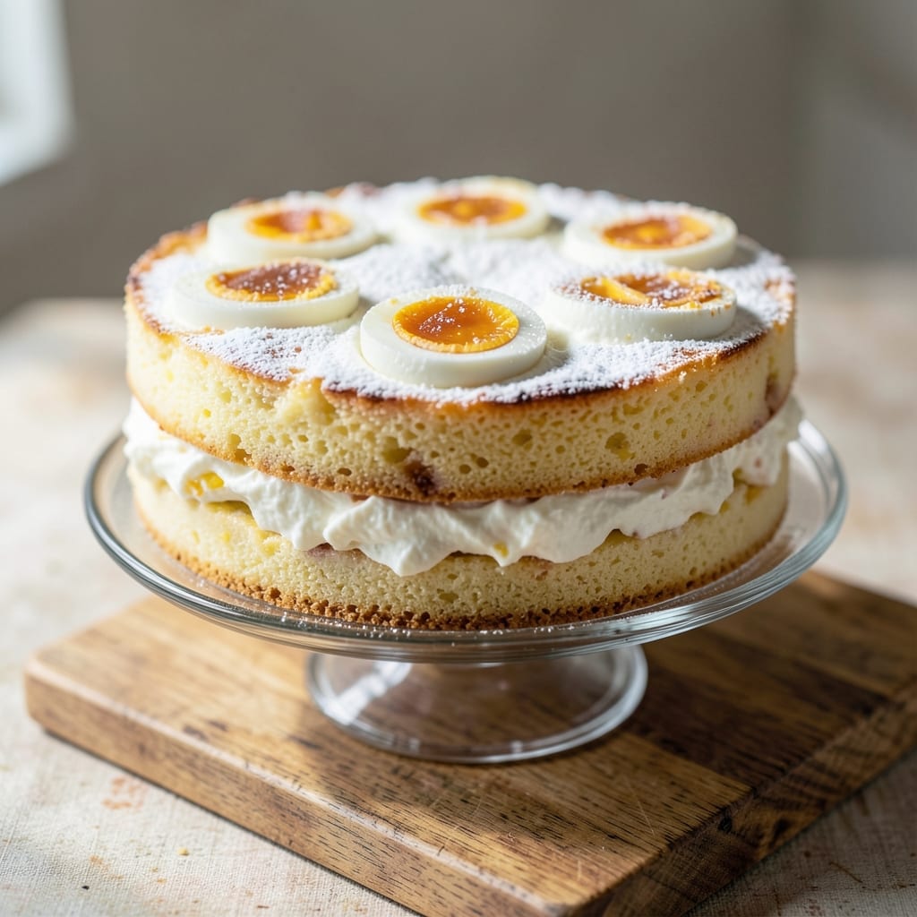 Boiled Egg Cake Recipe: Silky Yolk Rivers in Flaky Layers