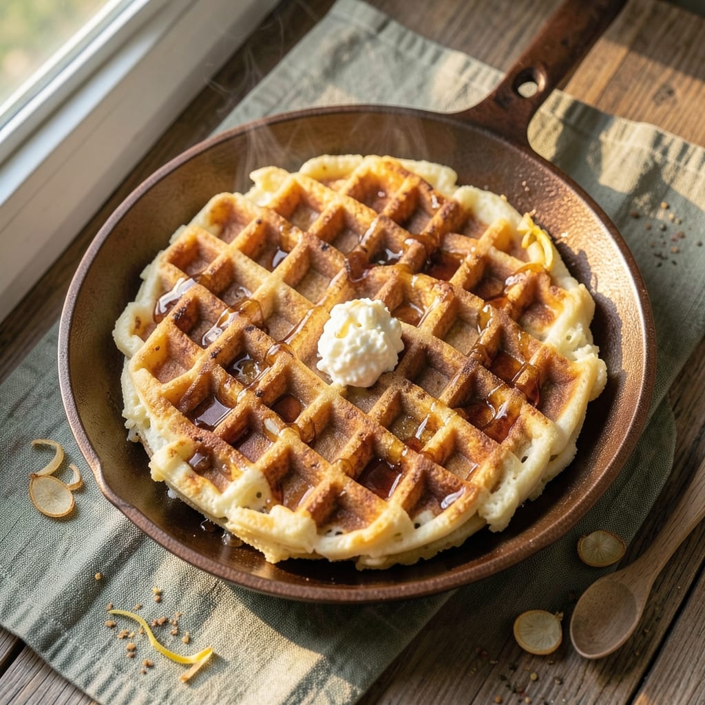 Cottage Cheese Egg Waffle Recipe: Crispy Edges and Silky Egg-Cream Fusion