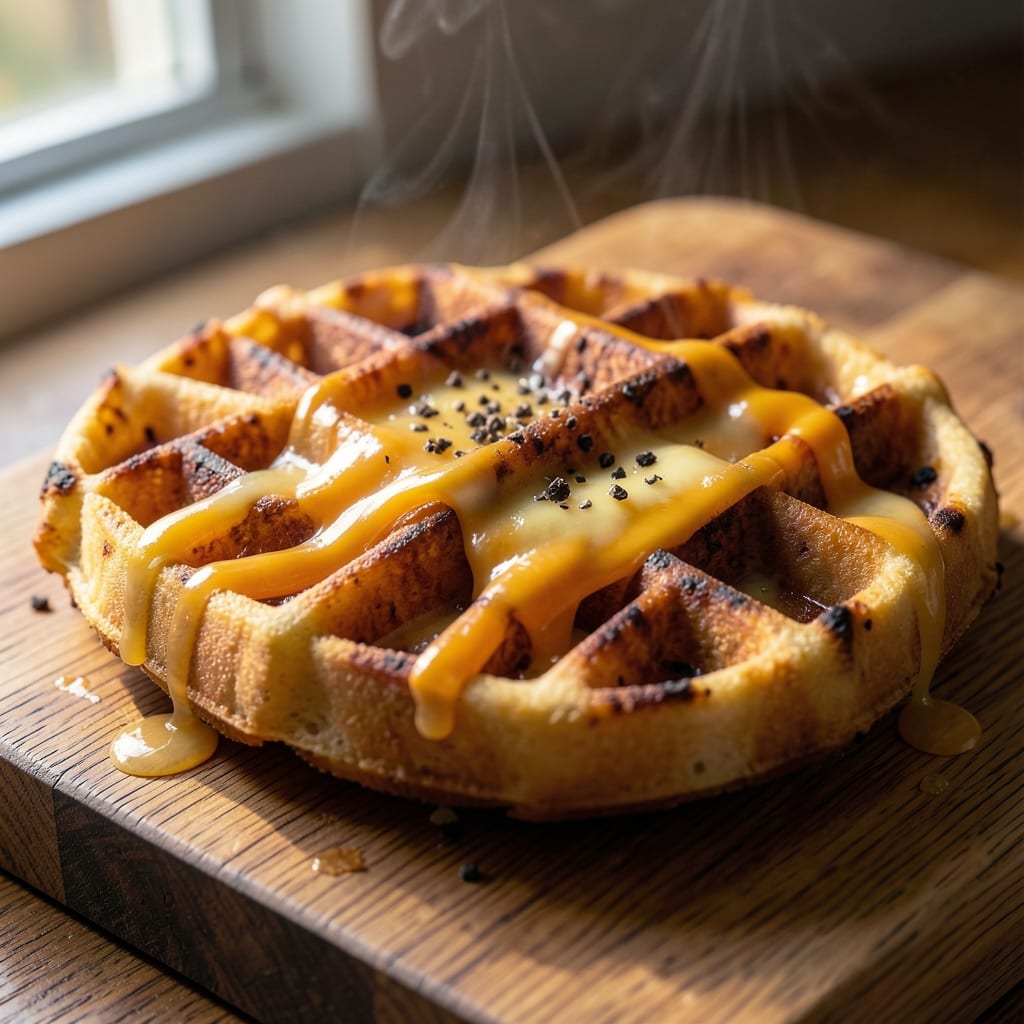 Egg and Cheese Waffle Recipe: Fluffy Stacks With Golden Crust and Melty Cheese