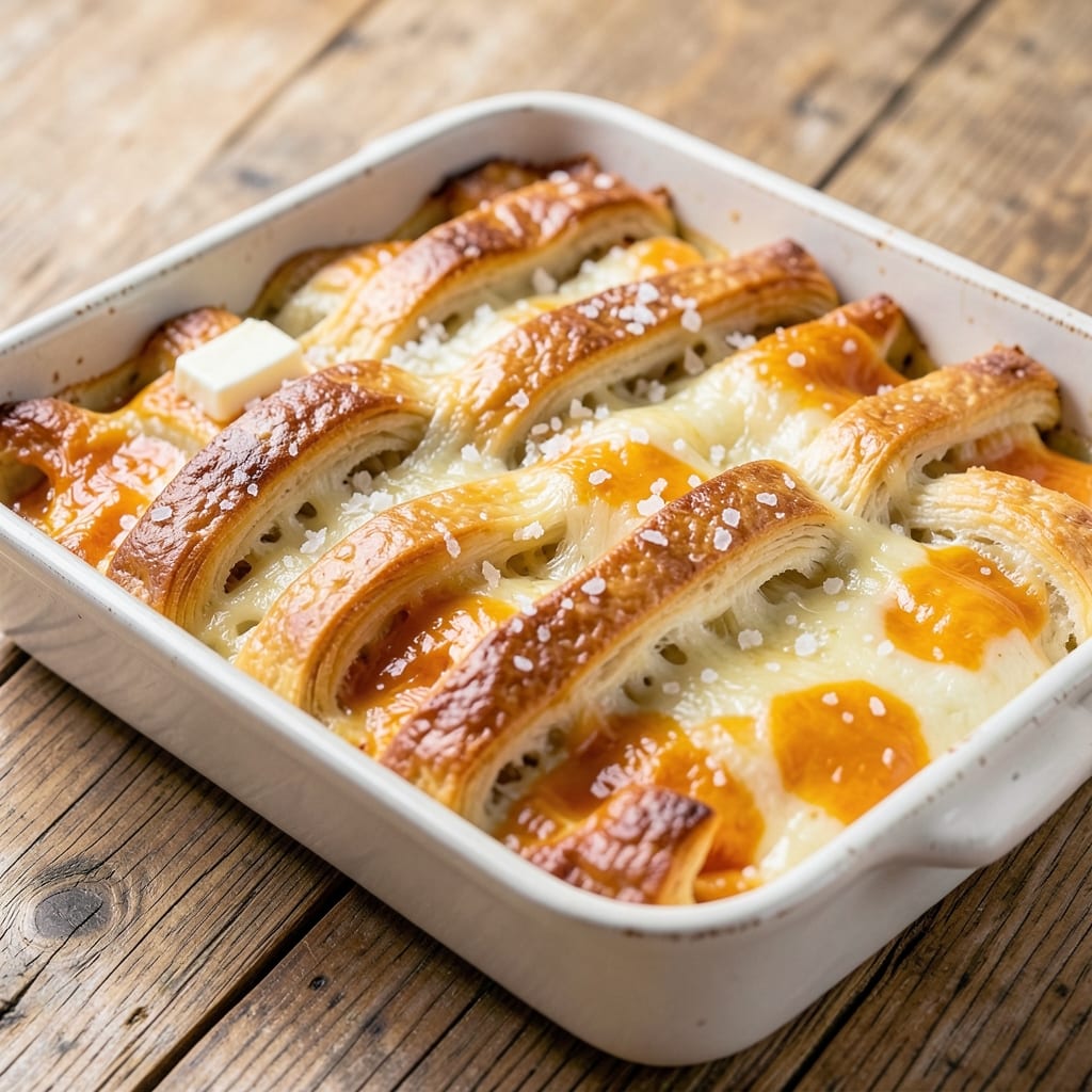 Crescent Rolls Egg Bake Recipe: Golden Wonton Crust with Silky Scrambled Centers